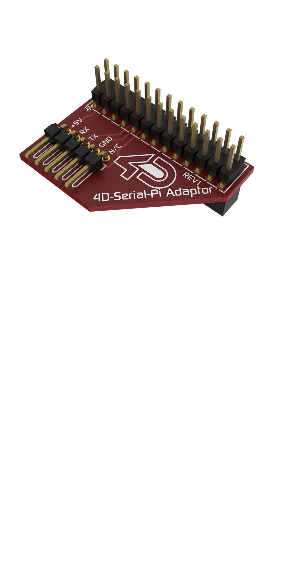 4D Systems 4D Serial Pi Adaptor for Raspberry Pi and intelligent display modules