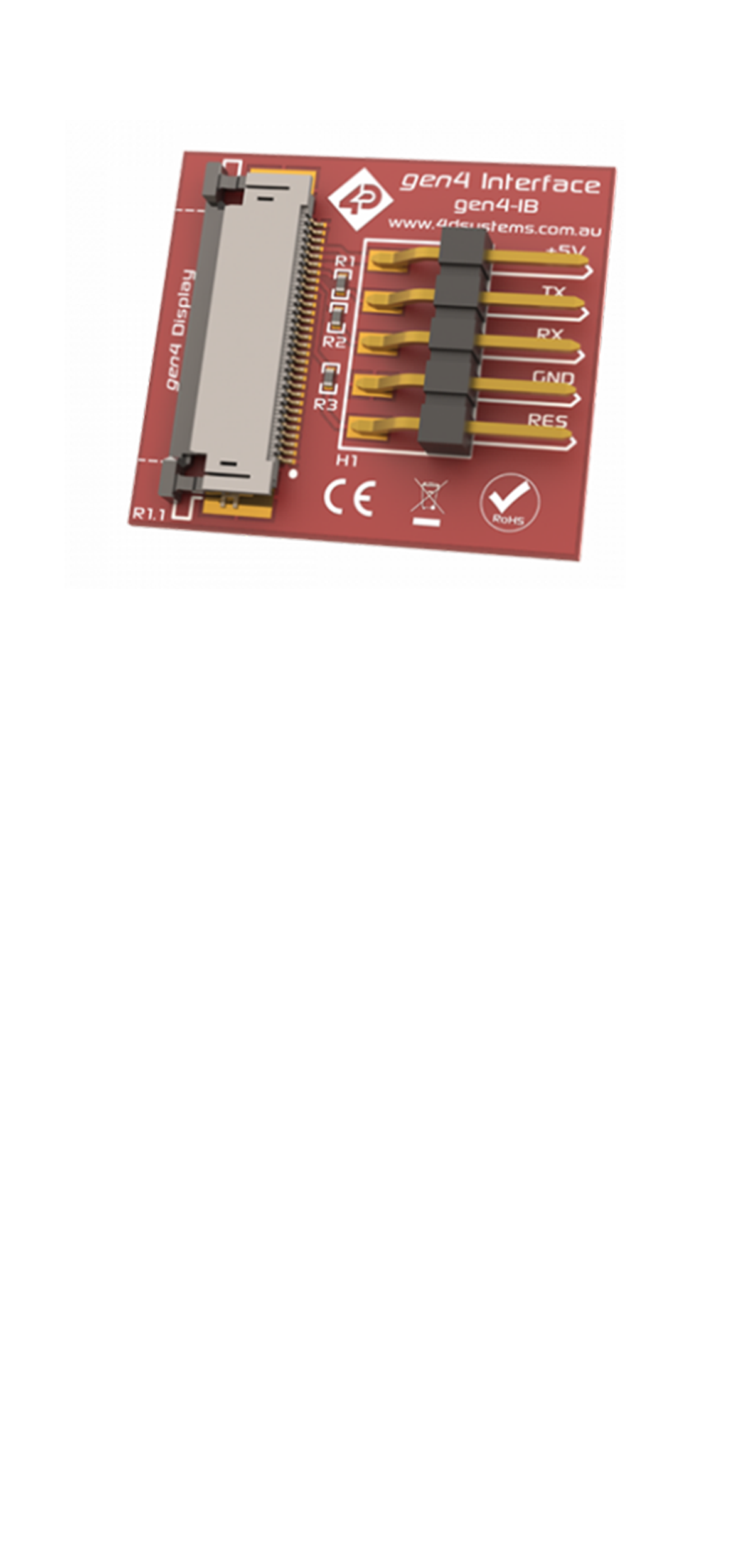 4D Systems GEN4-IB Interface Board for gen4 intelligent display modules