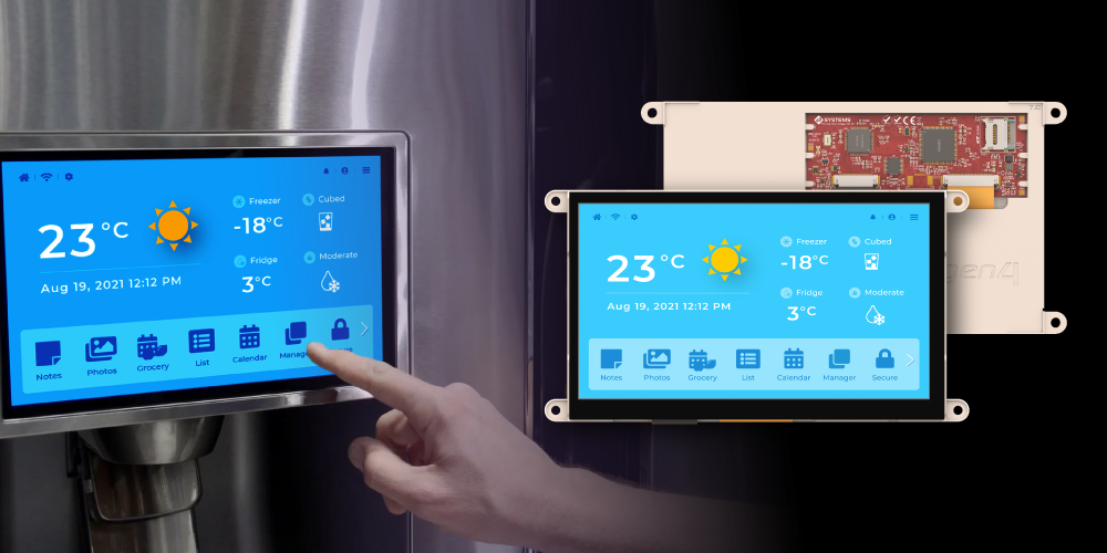 4D Systems intelligent display modules with onboard processors for embedded HMI applications