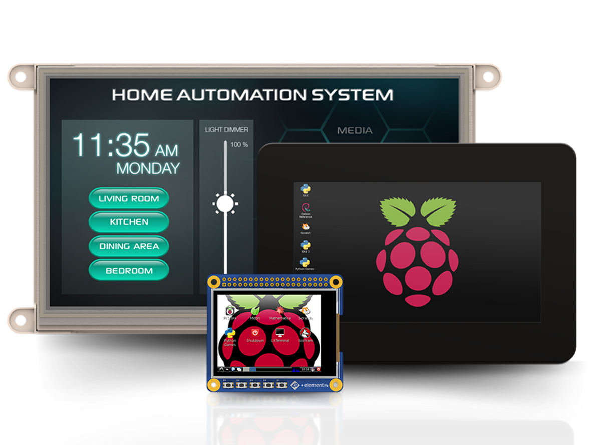 4D Systems Raspberry Pi touchscreen displays for embedded applications