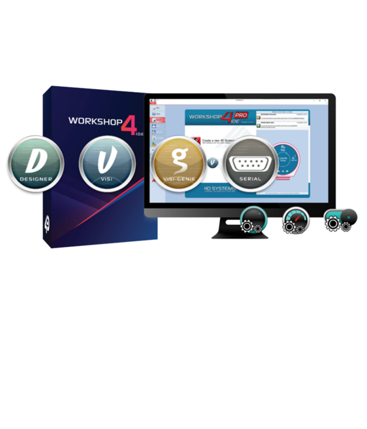 4D Systems Workshop4 PRO IDE software development environment for display modules
