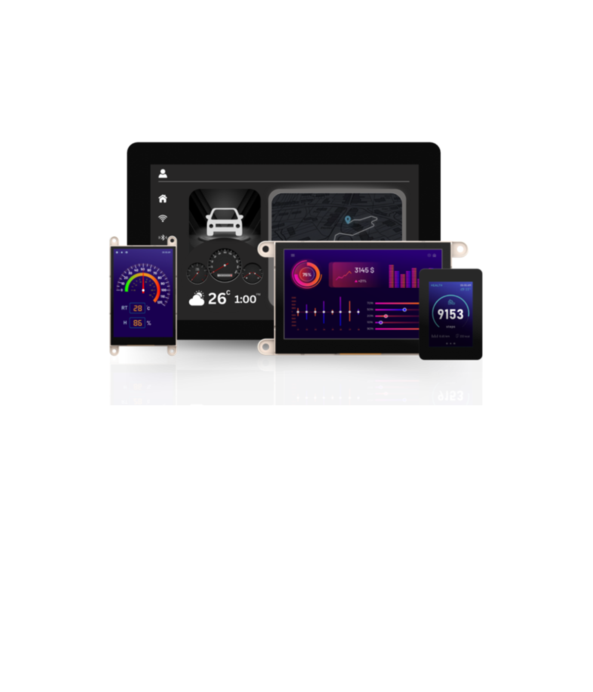 4D Systems gen4-ESP32 intelligent display modules powered by ESP32-S3 processor