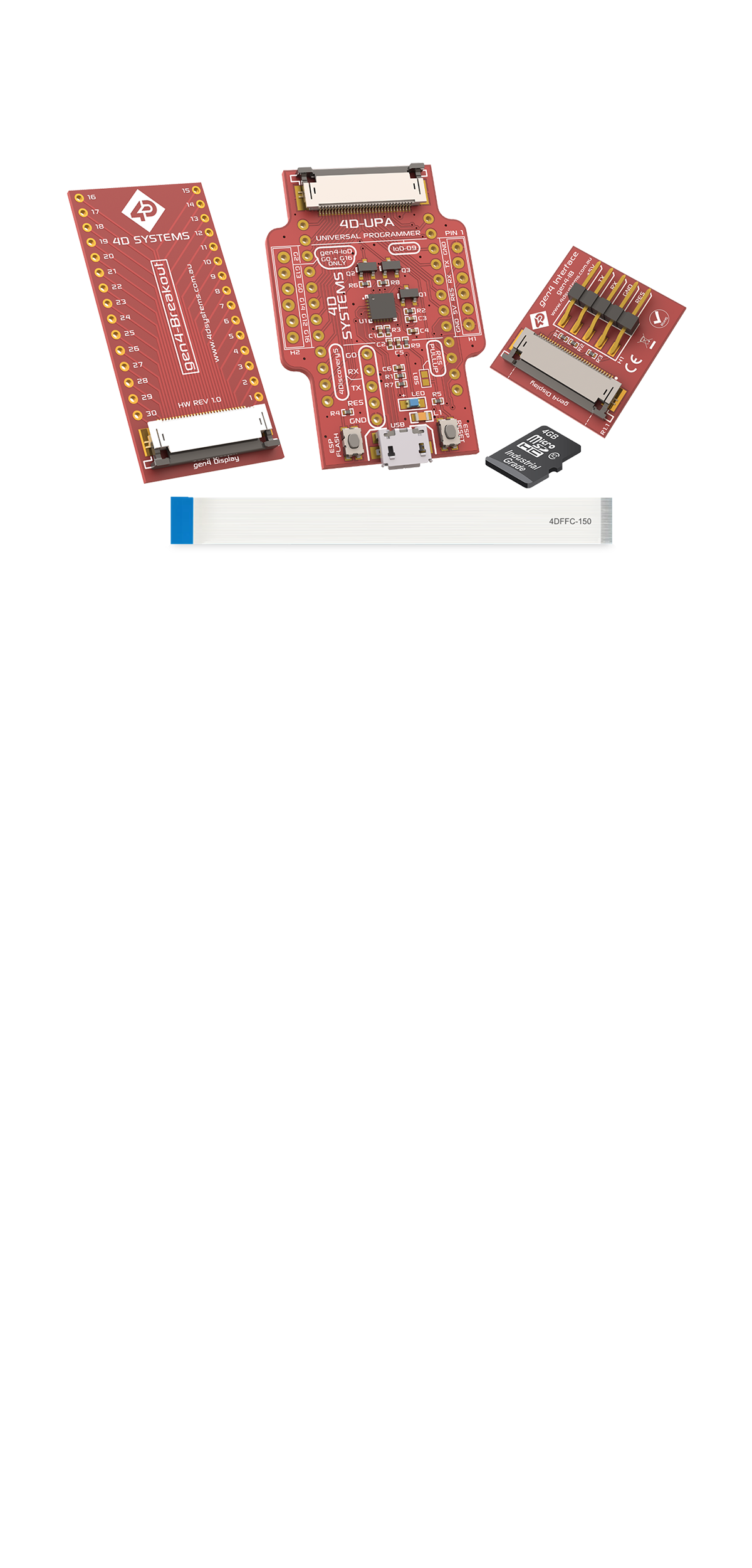 4D Systems gen4-uLCD Starter Kit for intelligent display module development