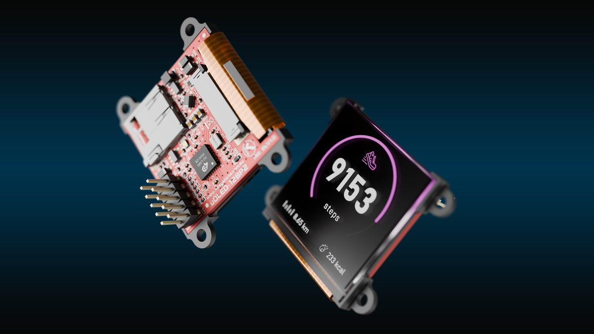 4D Systems microOLED intelligent display modules powered by PIXXI-28 processor